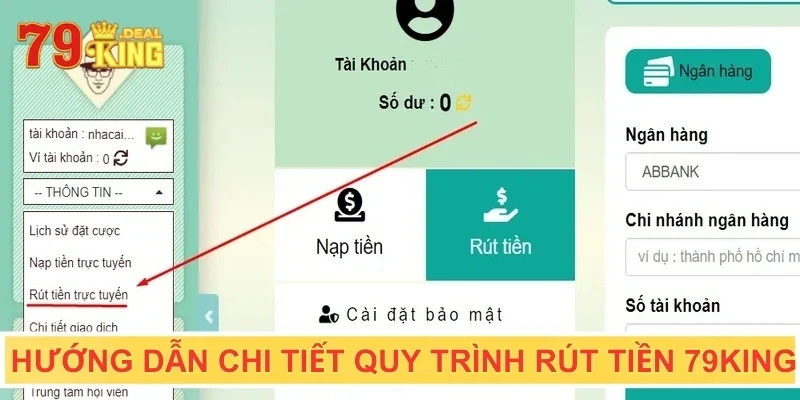 Hướng dẫn toàn bộ quy trình rút tiền